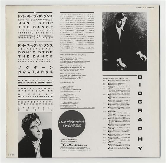 Bryan Ferry - Dont Stop The Dance 1985 DSD Vinyl Rip - Bryan Ferry 1985 Dont Stop The Dance SP back.JPG